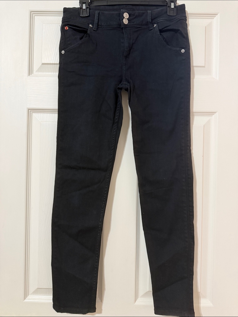 Hudson Jeans Black Skinny Double-Button Front